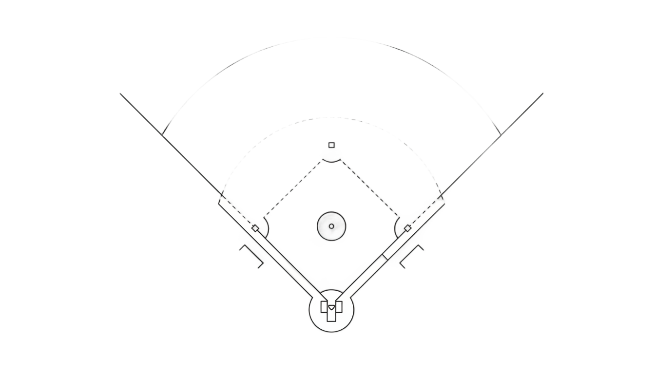 baseball diamond outline png PNG transparent background