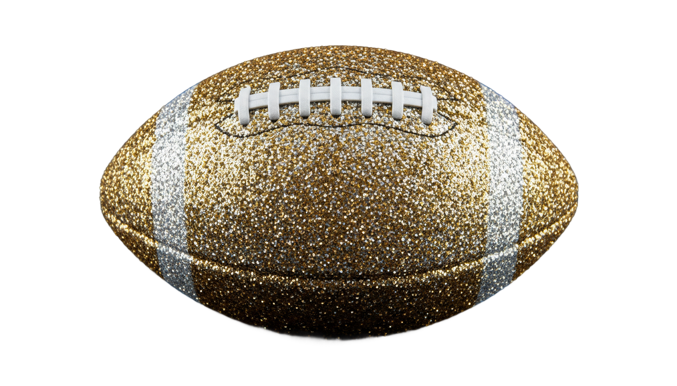 glitter football png PNG transparent background