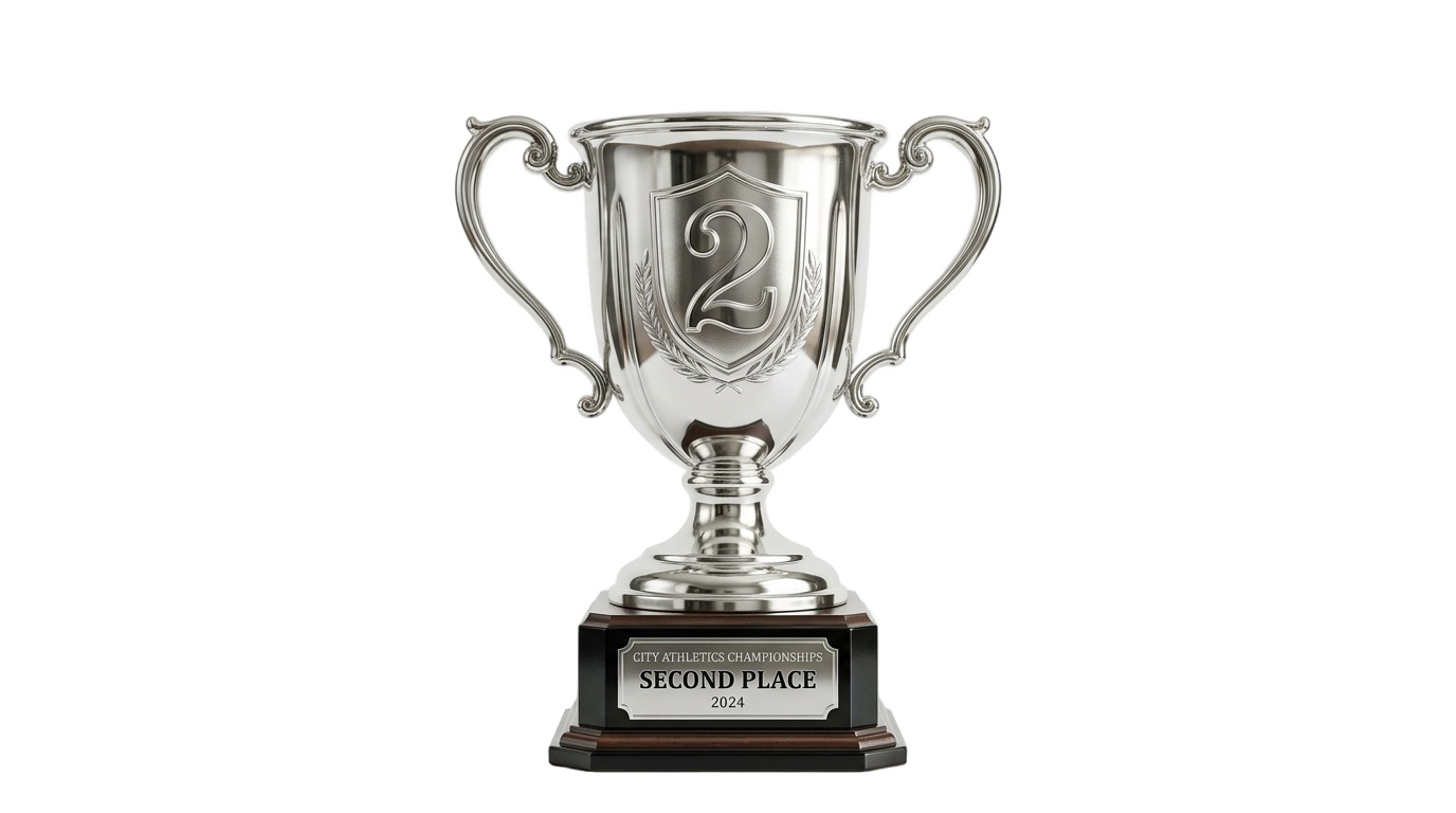 2nd place trophy png PNG transparent background
