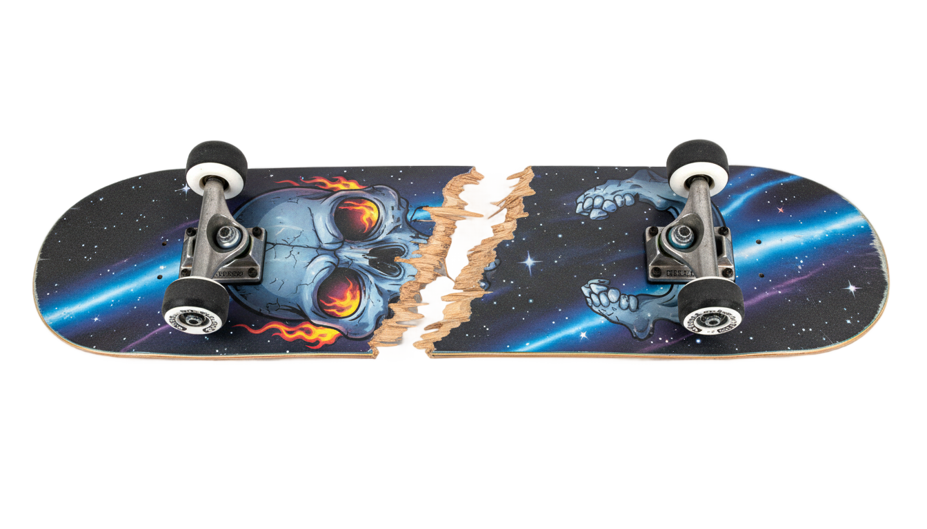 broken skateboard png PNG transparent background