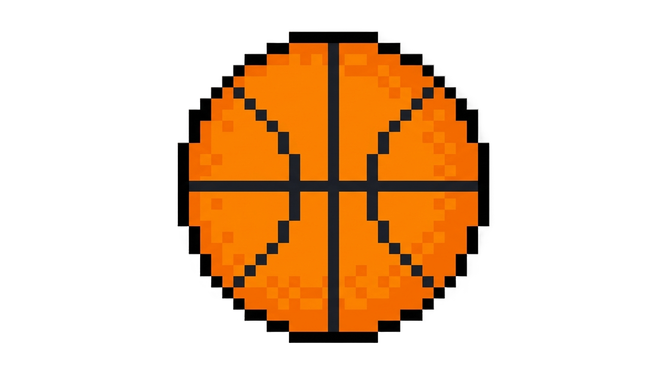 pixel basketball png PNG transparent background