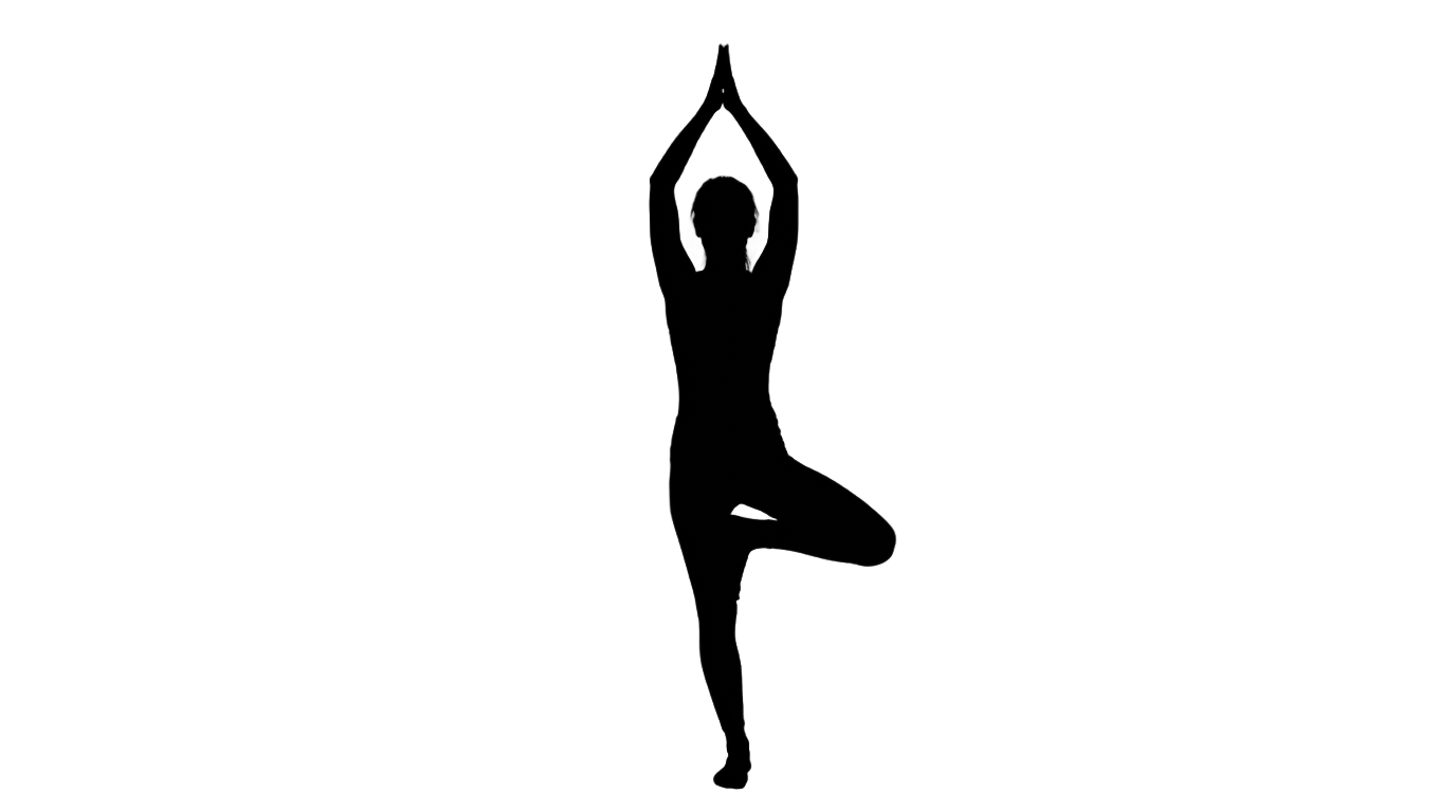 yoga pose silhouette png PNG transparent background