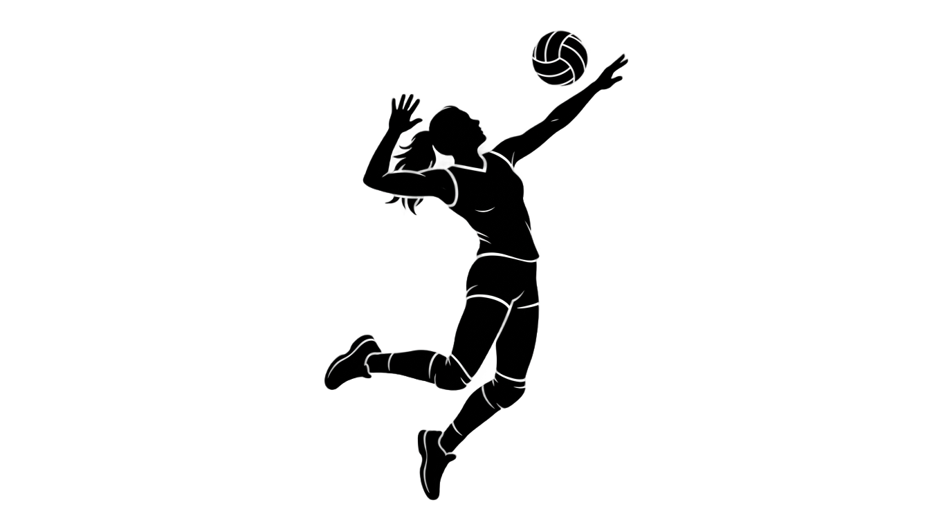 volleyball player logo png PNG transparent background