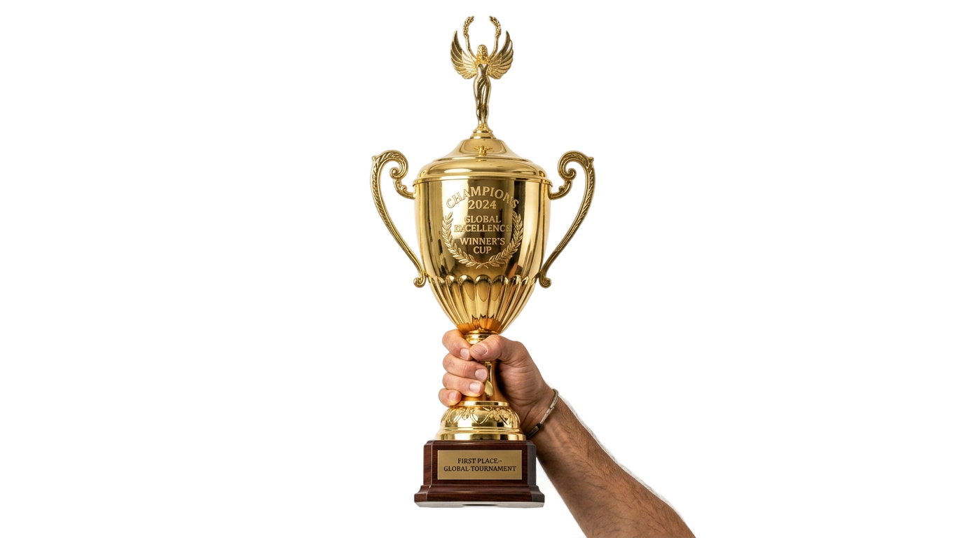 trophy with hand png PNG transparent background