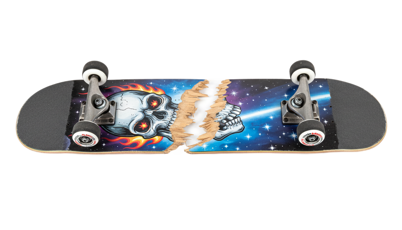 broken skateboard png PNG transparent background