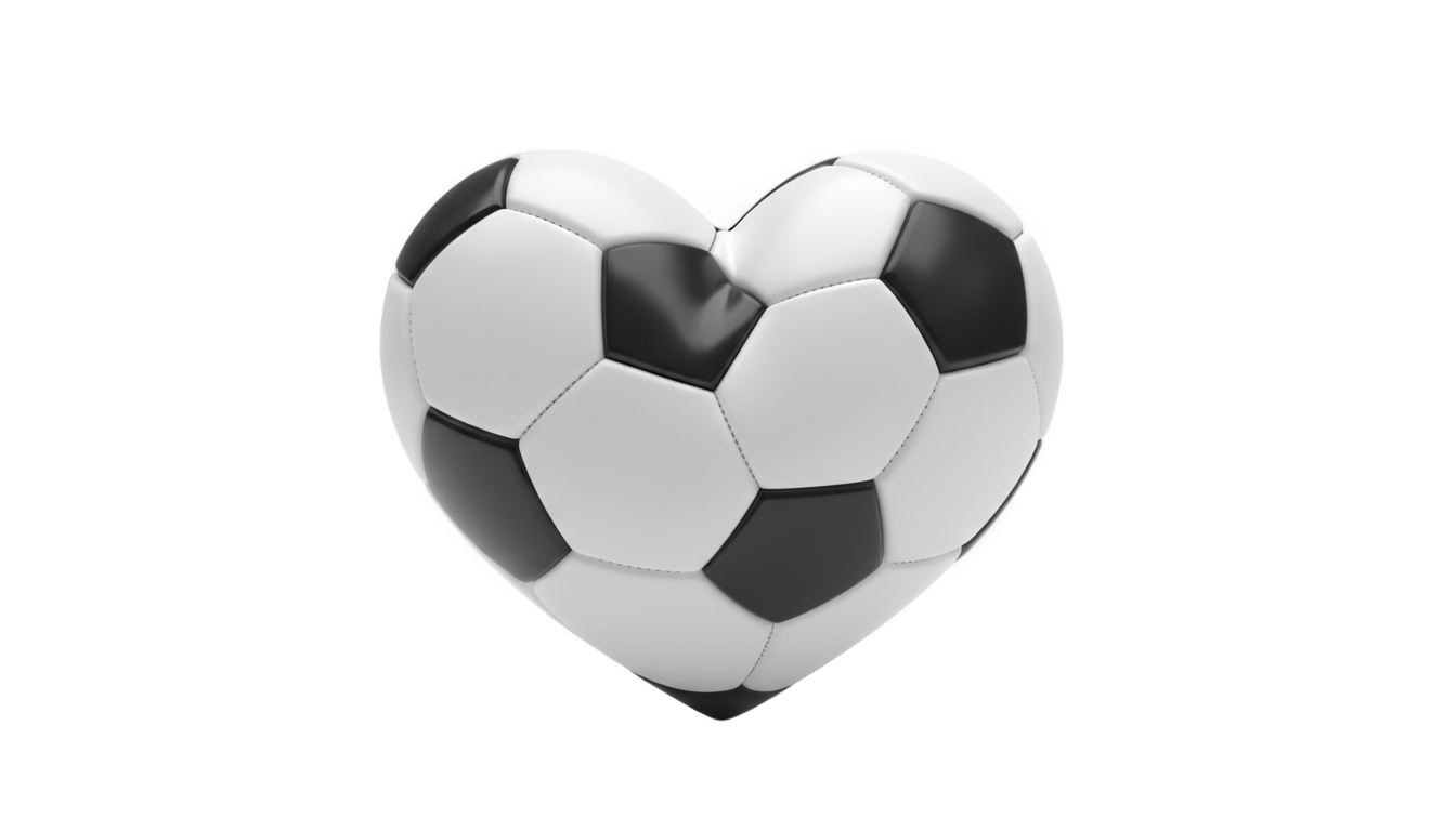 soccer ball heart png PNG transparent background