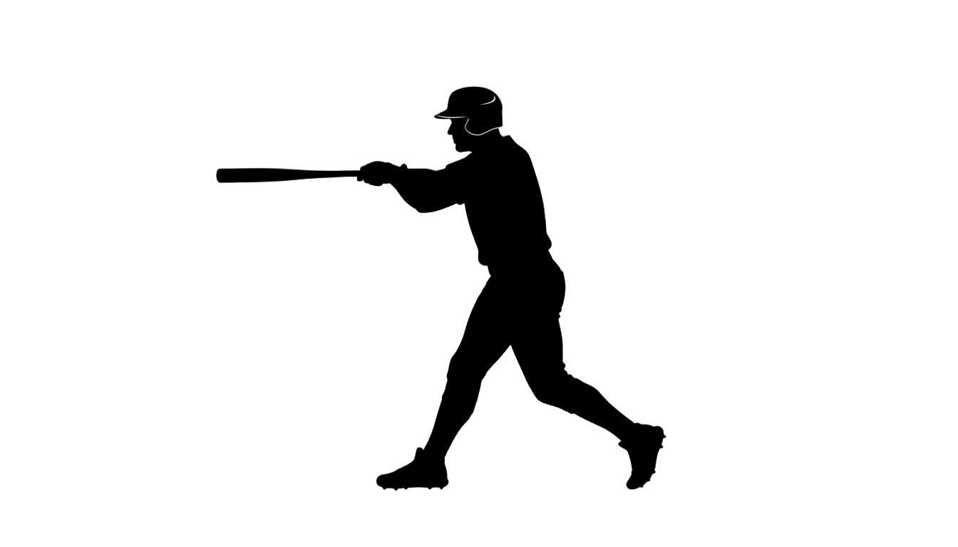 baseball player silhouette png PNG transparent background