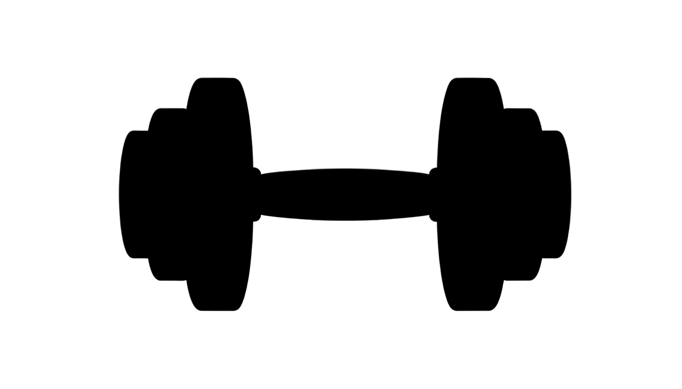 dumbbell silhouette png PNG transparent background