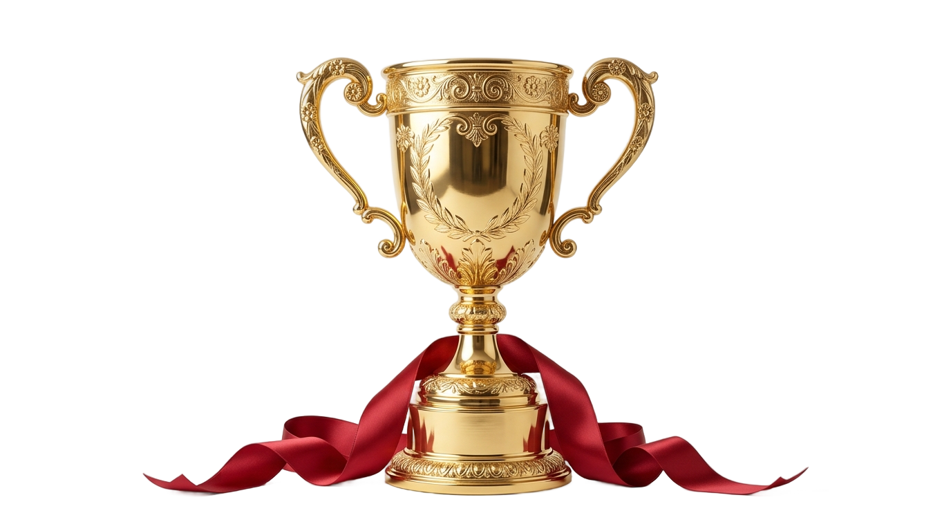 trophy with ribbon png PNG transparent background