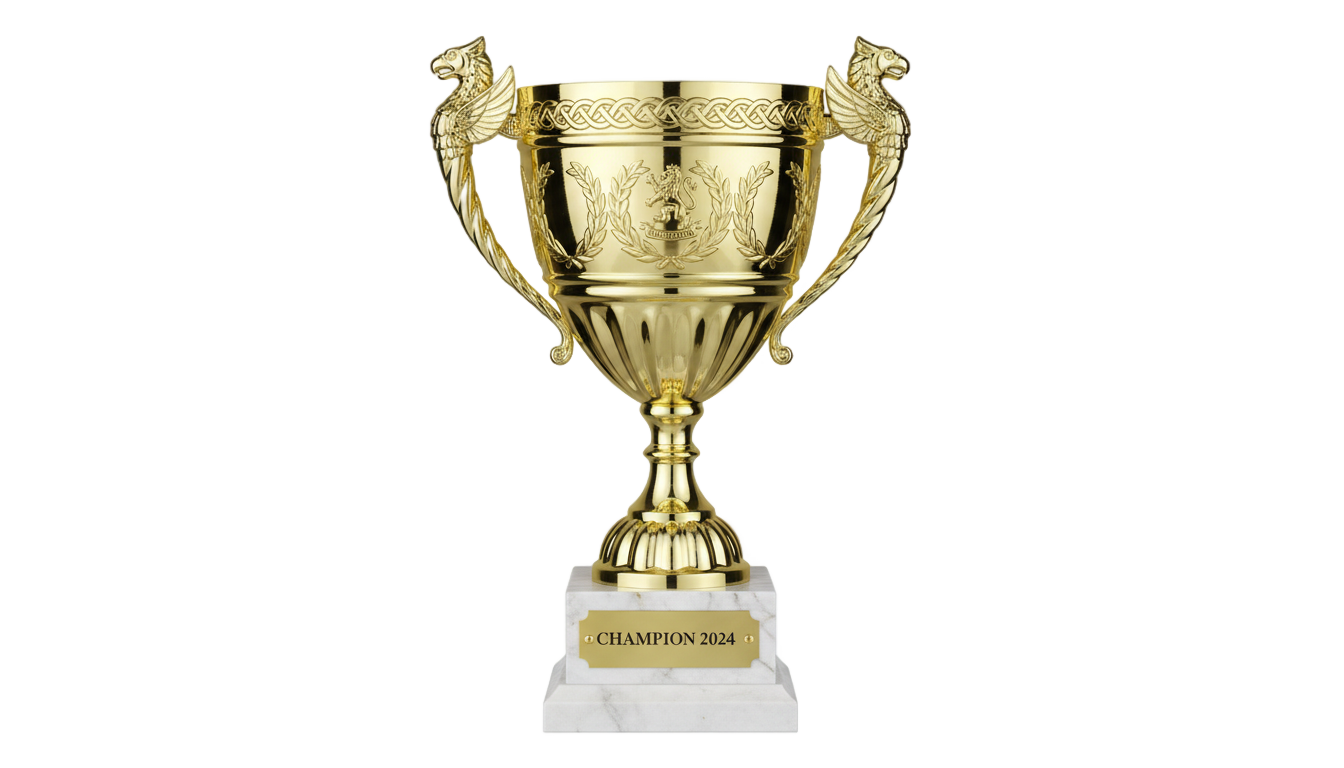 golden trophy png PNG transparent background