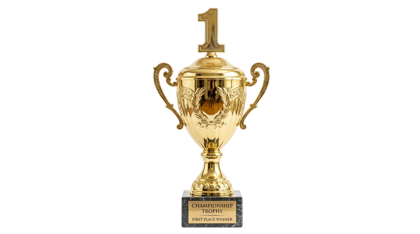 number 1 trophy png PNG transparent background