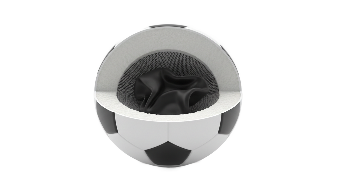 half soccer ball png PNG transparent background