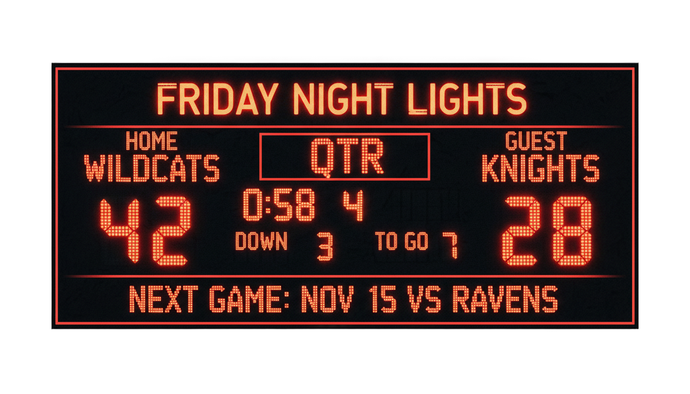 png football score tonight friday night PNG transparent background