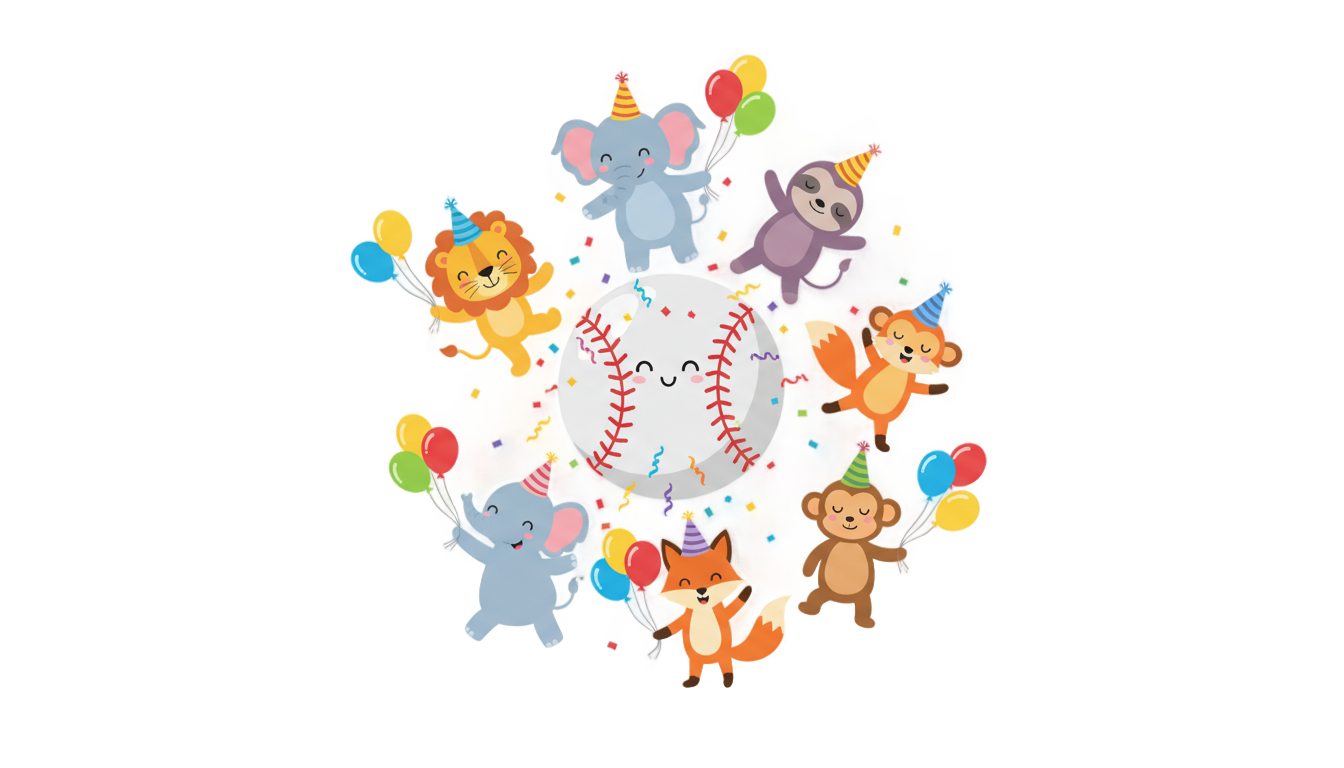 party animals baseball png PNG transparent background