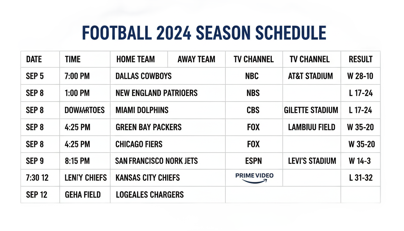 png football schedule 2025 PNG transparent background