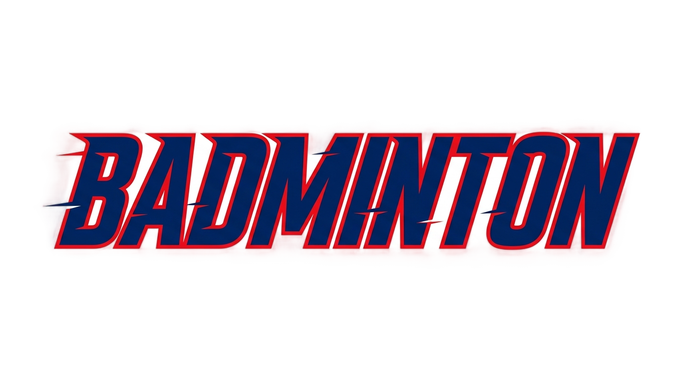 badminton text png PNG transparent background