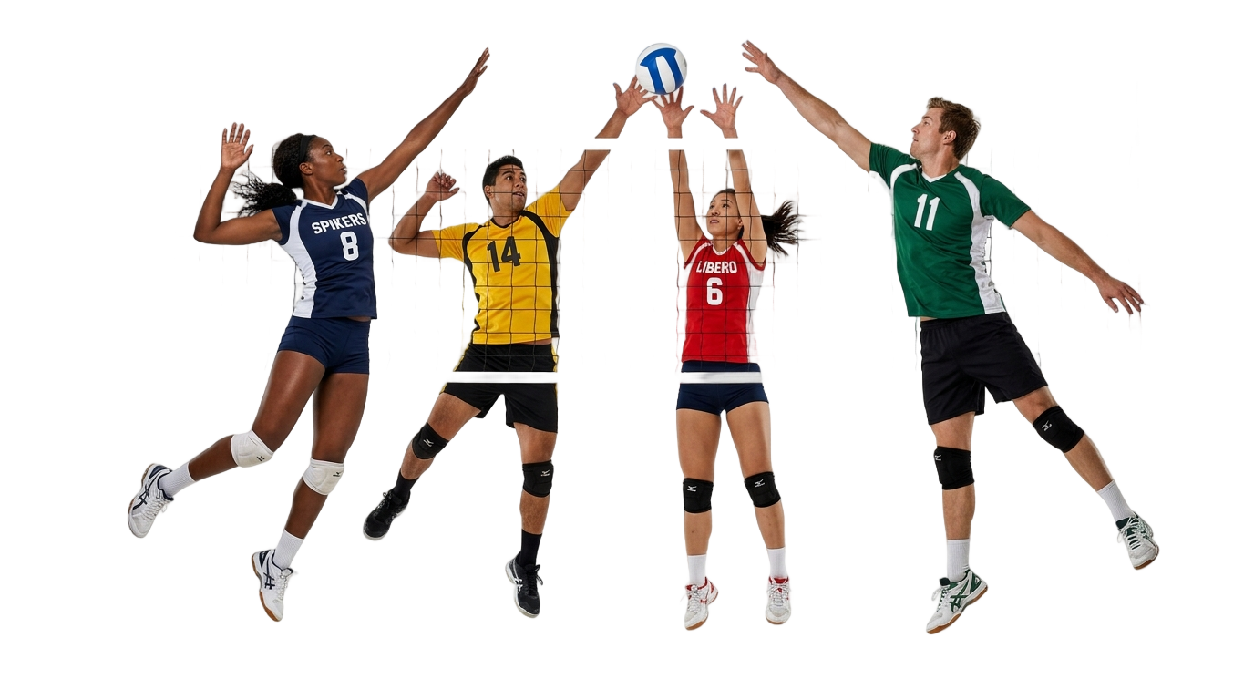 people playing volleyball png PNG transparent background
