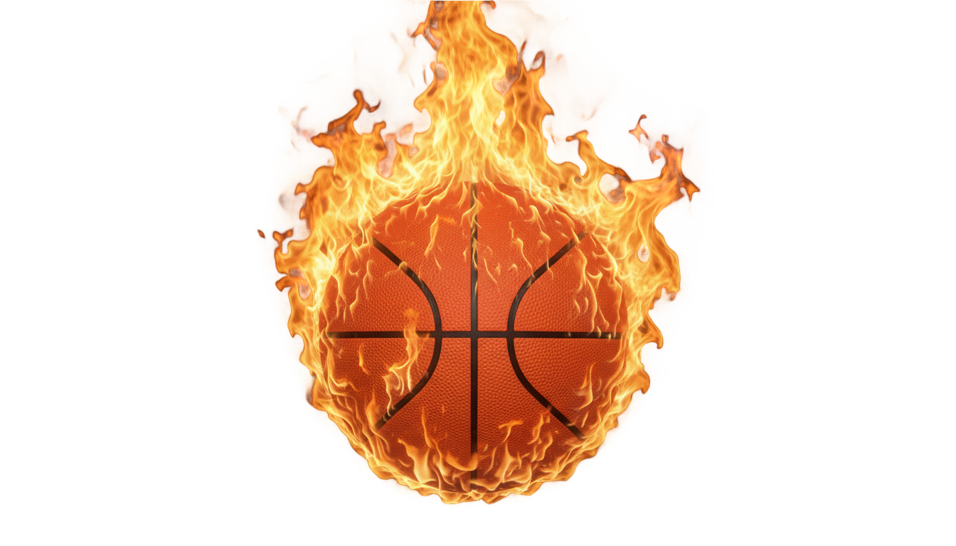 flaming basketball png PNG transparent background
