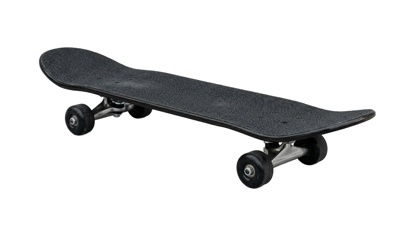 black skateboard png PNG transparent background