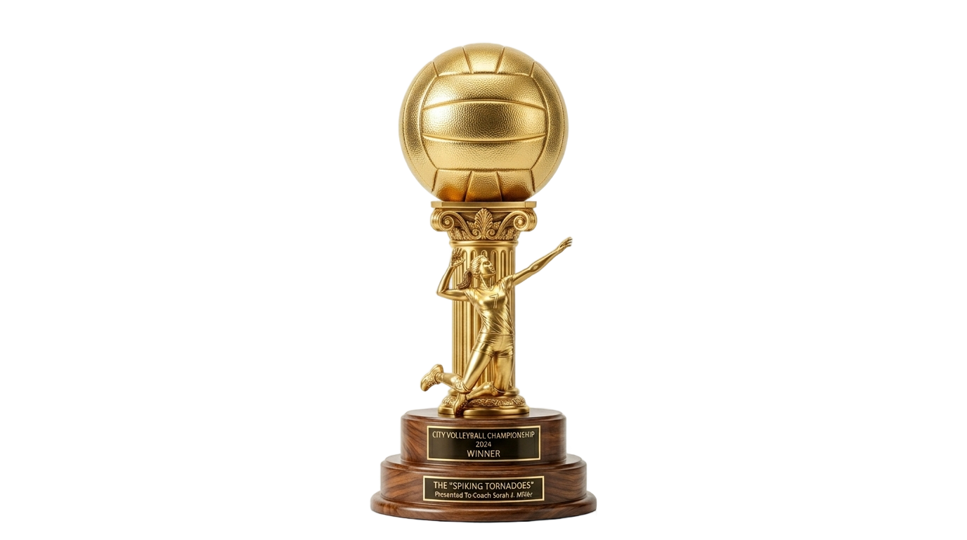 volleyball trophy png PNG transparent background