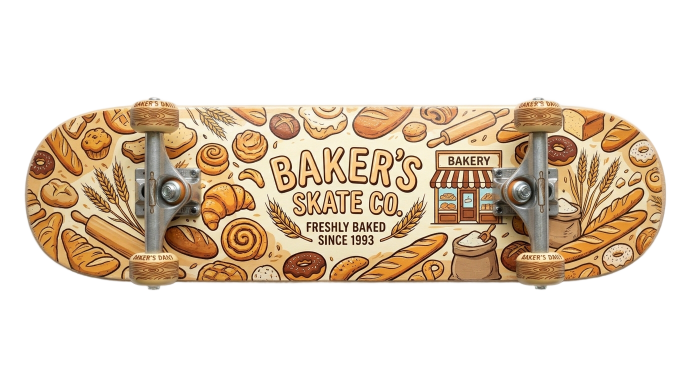 baker skateboard png PNG transparent background