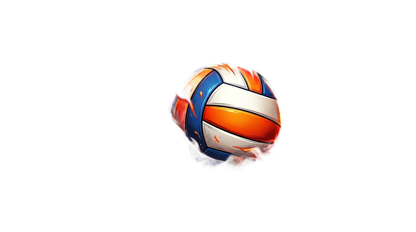 fire volleyball logo png PNG transparent background