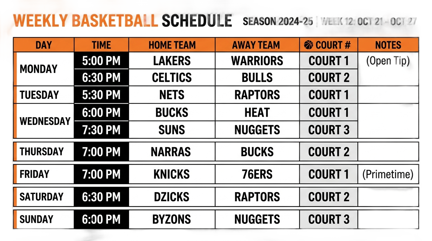 png basketball schedule PNG transparent background