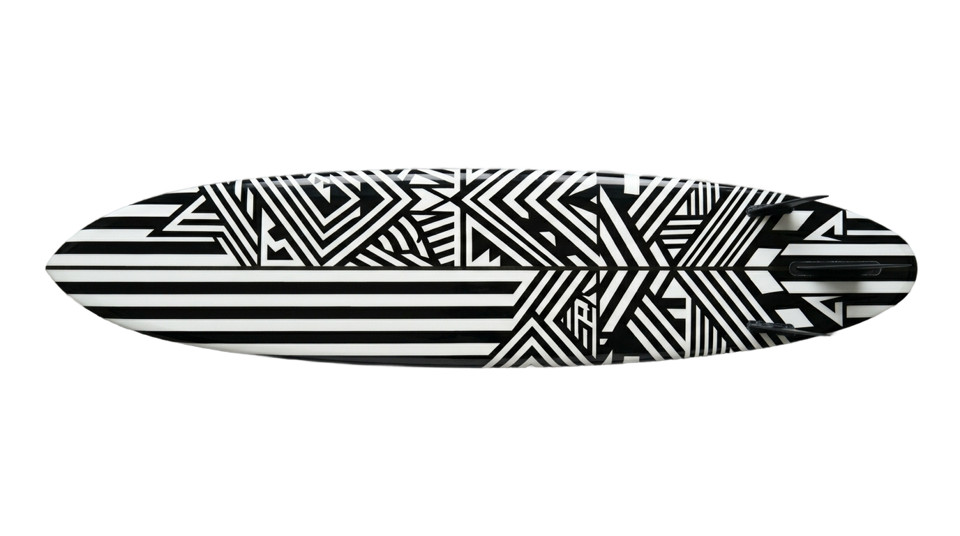 surfboard png black and white PNG transparent background