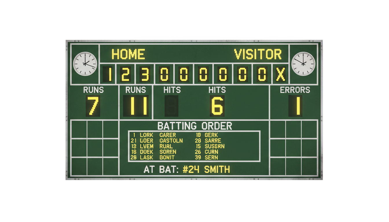 baseball scoreboard png PNG transparent background