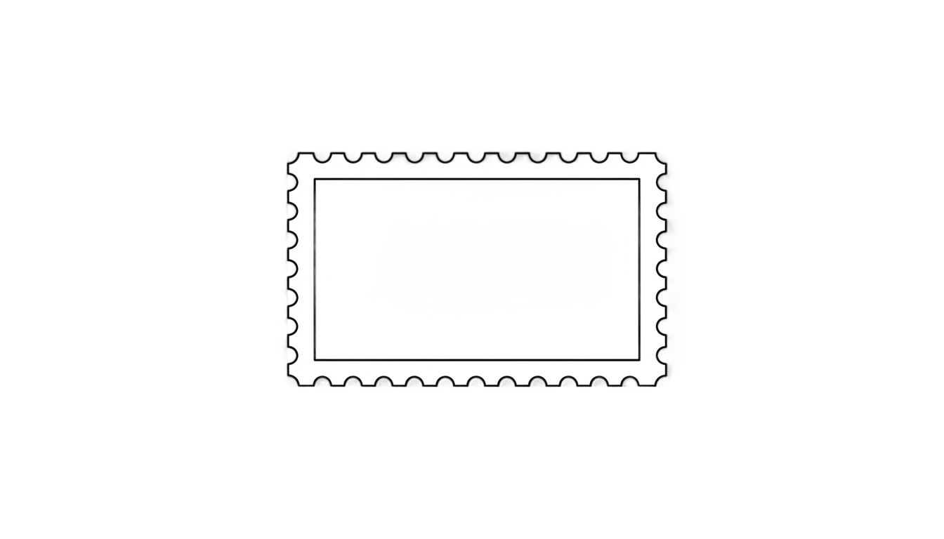 postage stamp outline png PNG transparent background