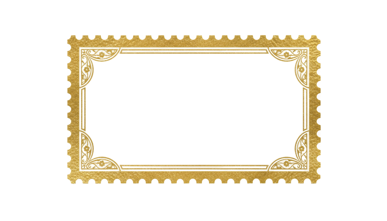 postage stamp frame png PNG transparent background