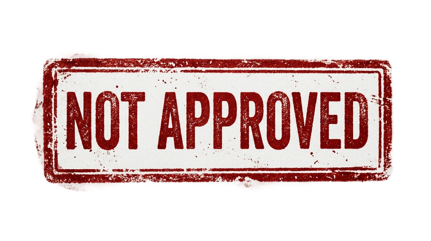 not approved stamp png PNG transparent background