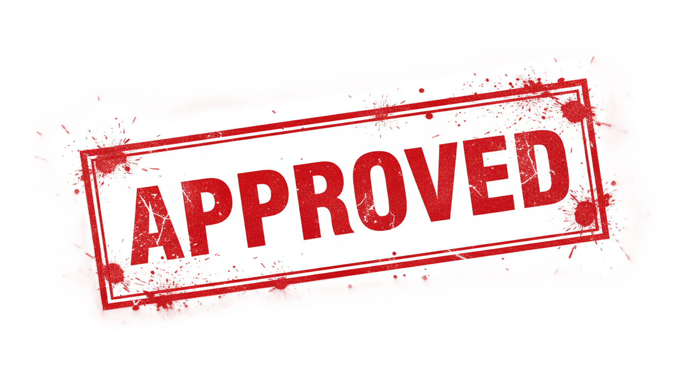 approved stamp png PNG transparent background