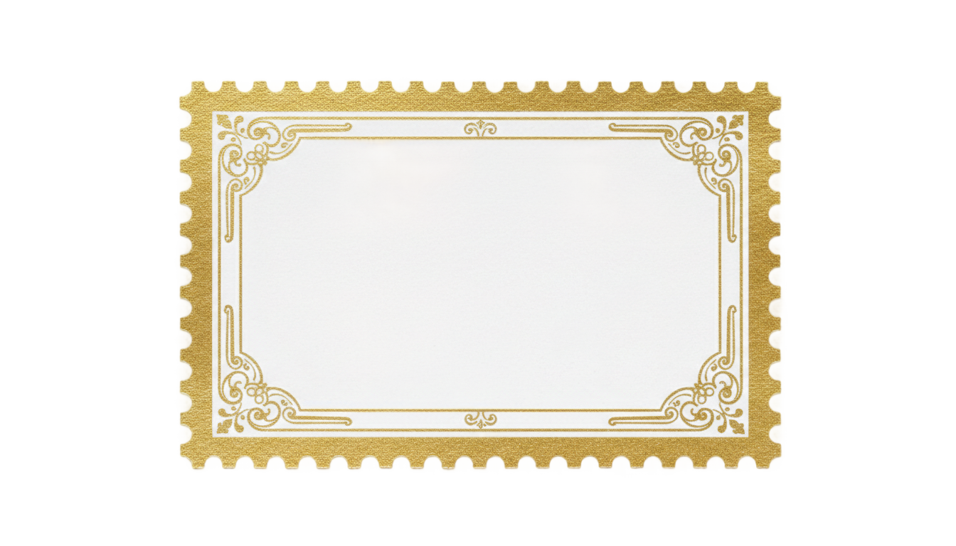 postage stamp frame png PNG transparent background