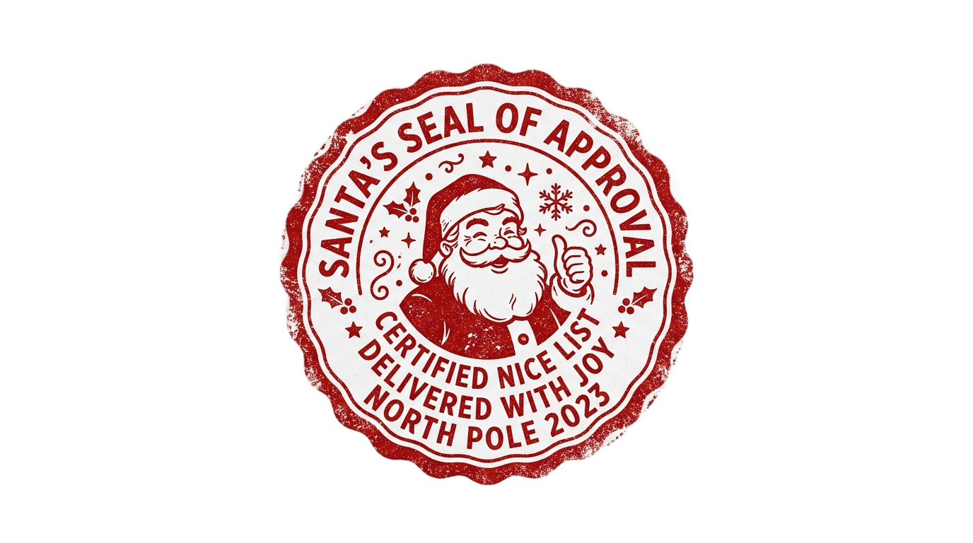 santa approved stamp png PNG transparent background