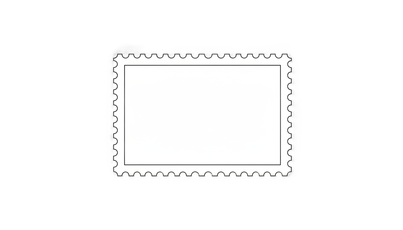 postage stamp outline png PNG transparent background