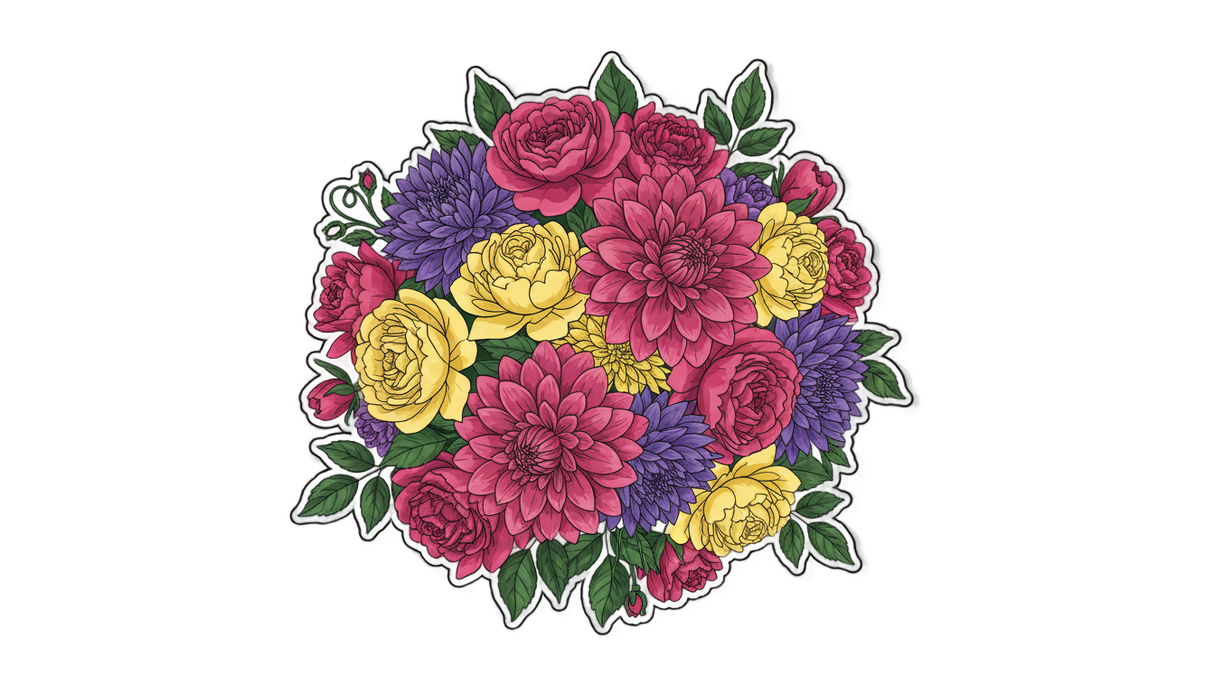 flowers sticker png PNG transparent background