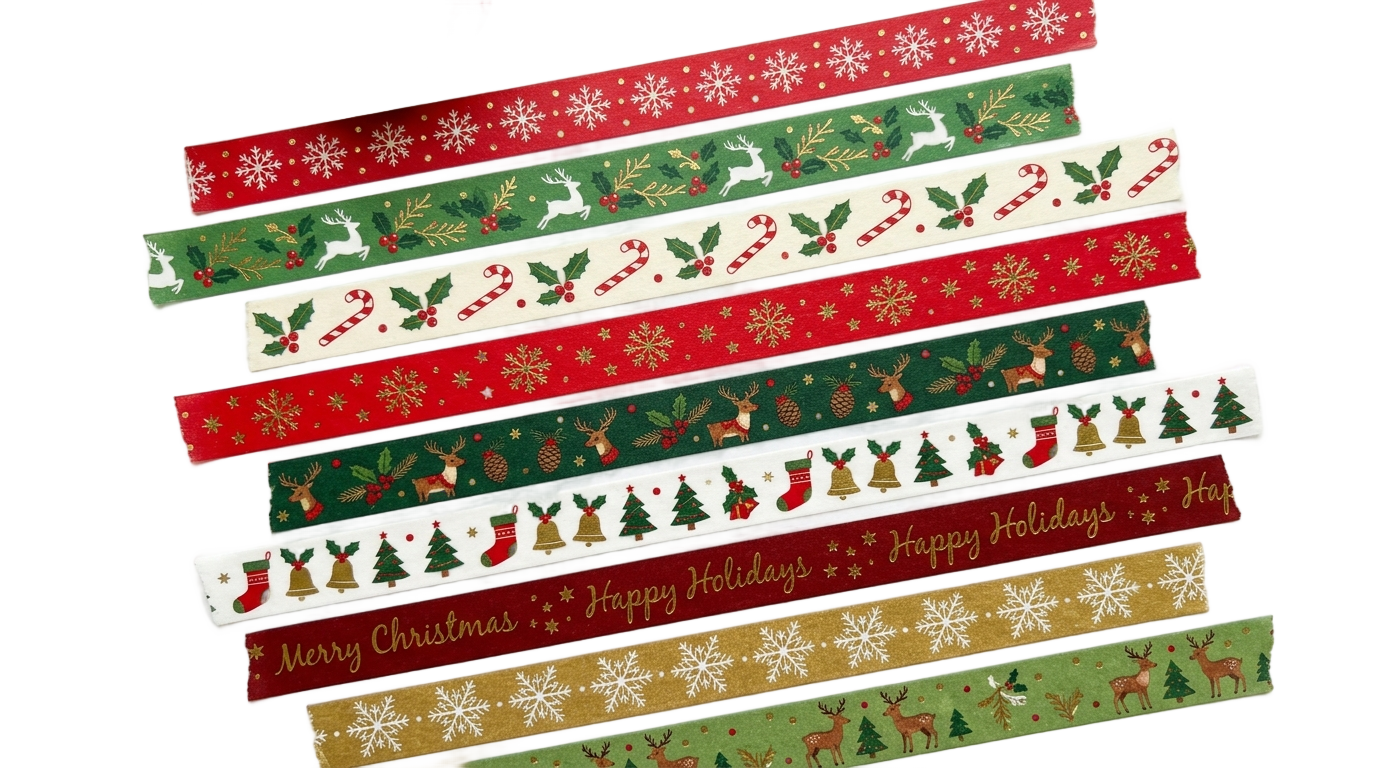 christmas washi tape png PNG transparent background
