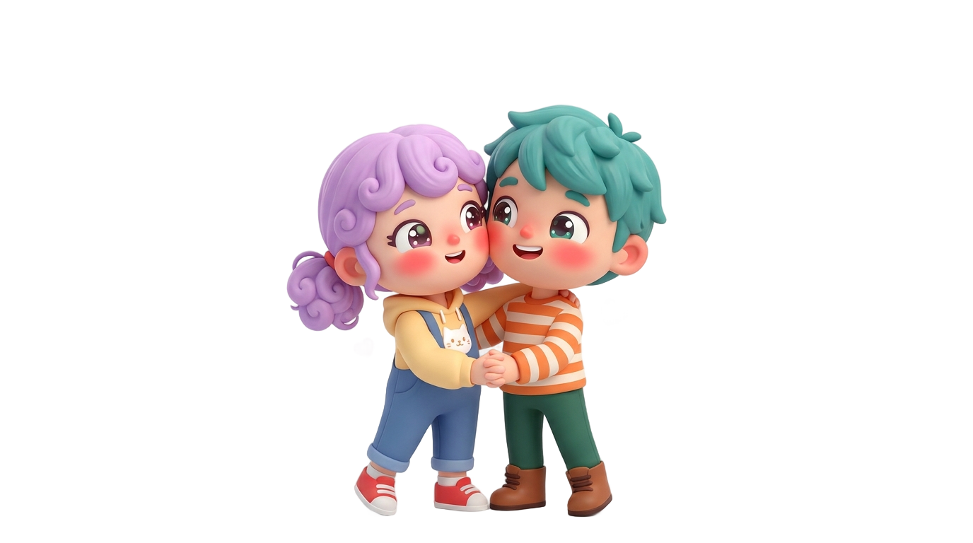 cartoon couple sticker png PNG transparent background