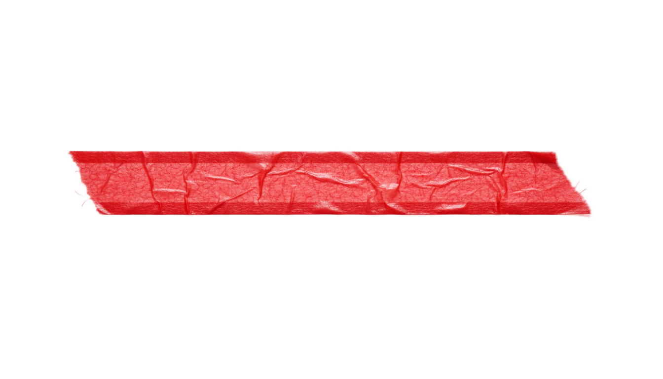 red washi tape png PNG transparent background