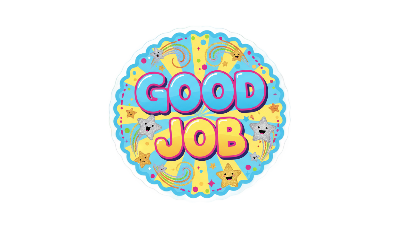good job sticker png PNG transparent background