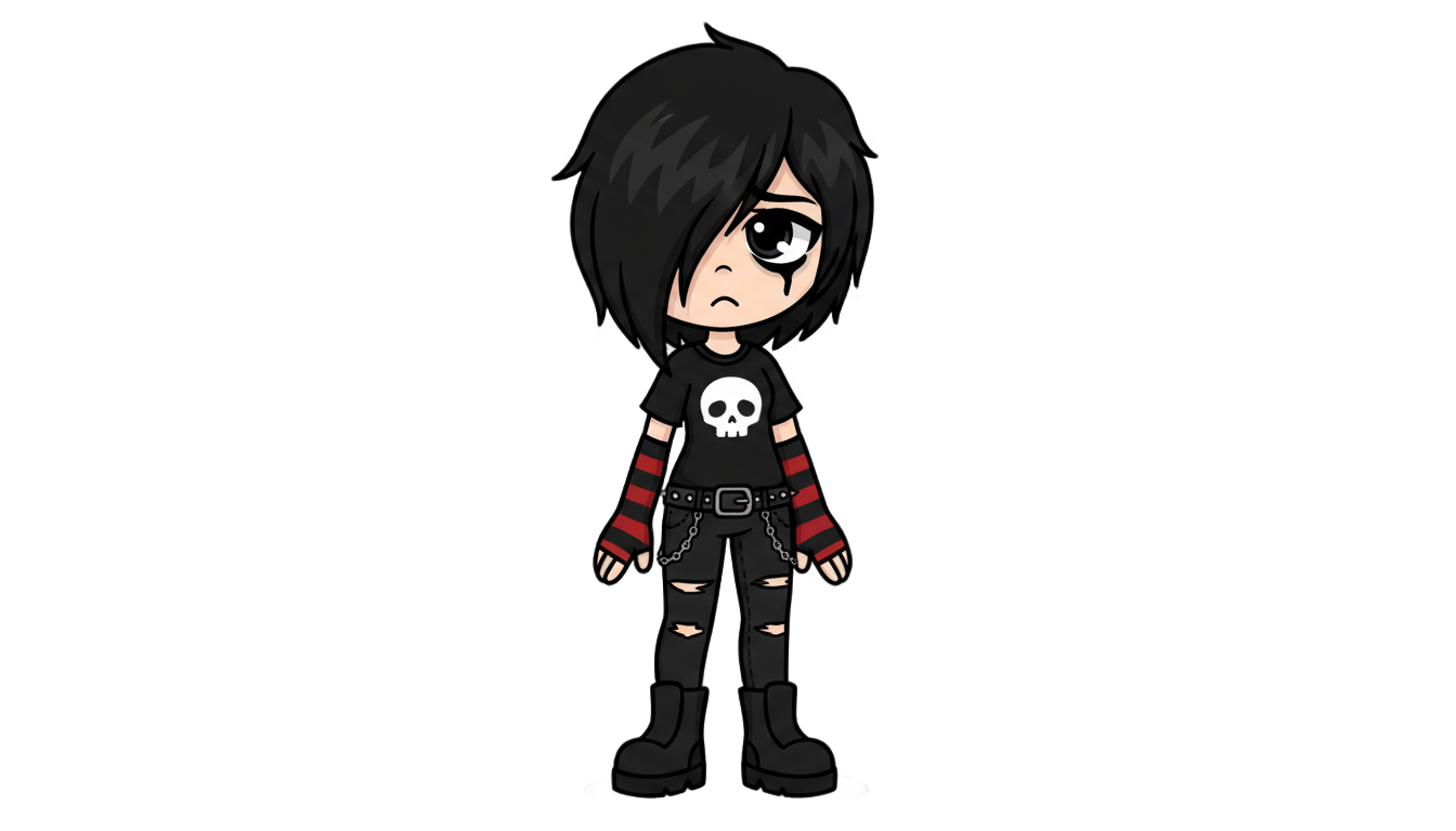emo sticker png PNG transparent background