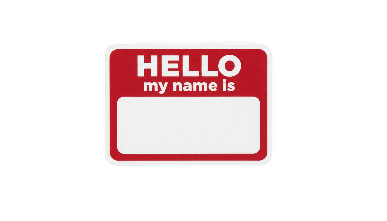 hello my name is sticker png PNG transparent background