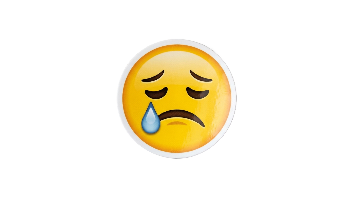 sad emoji sticker png PNG transparent background