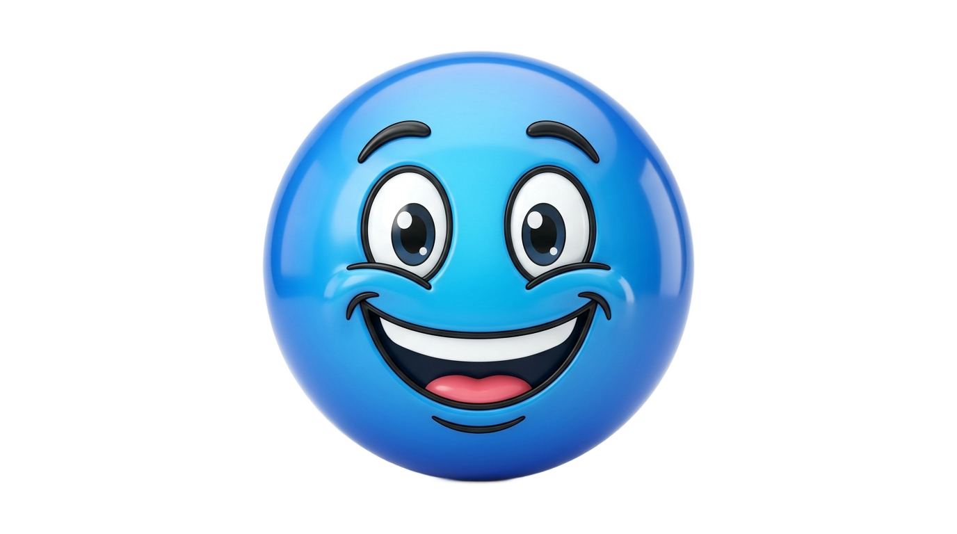 blue emoji sticker png PNG transparent background