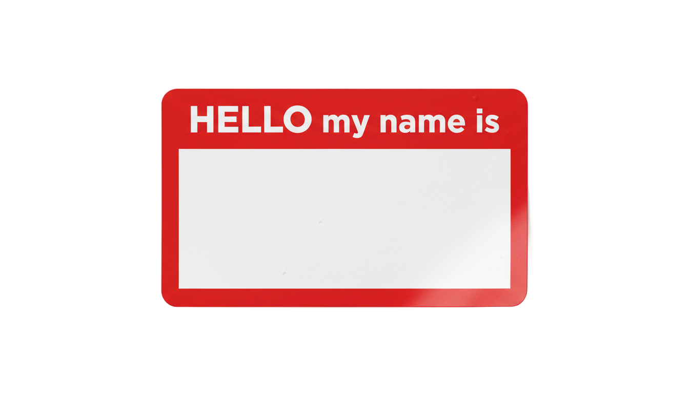 hello my name is sticker png PNG transparent background