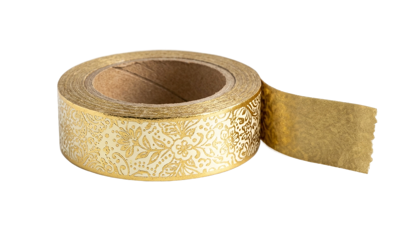 gold washi tape png PNG transparent background