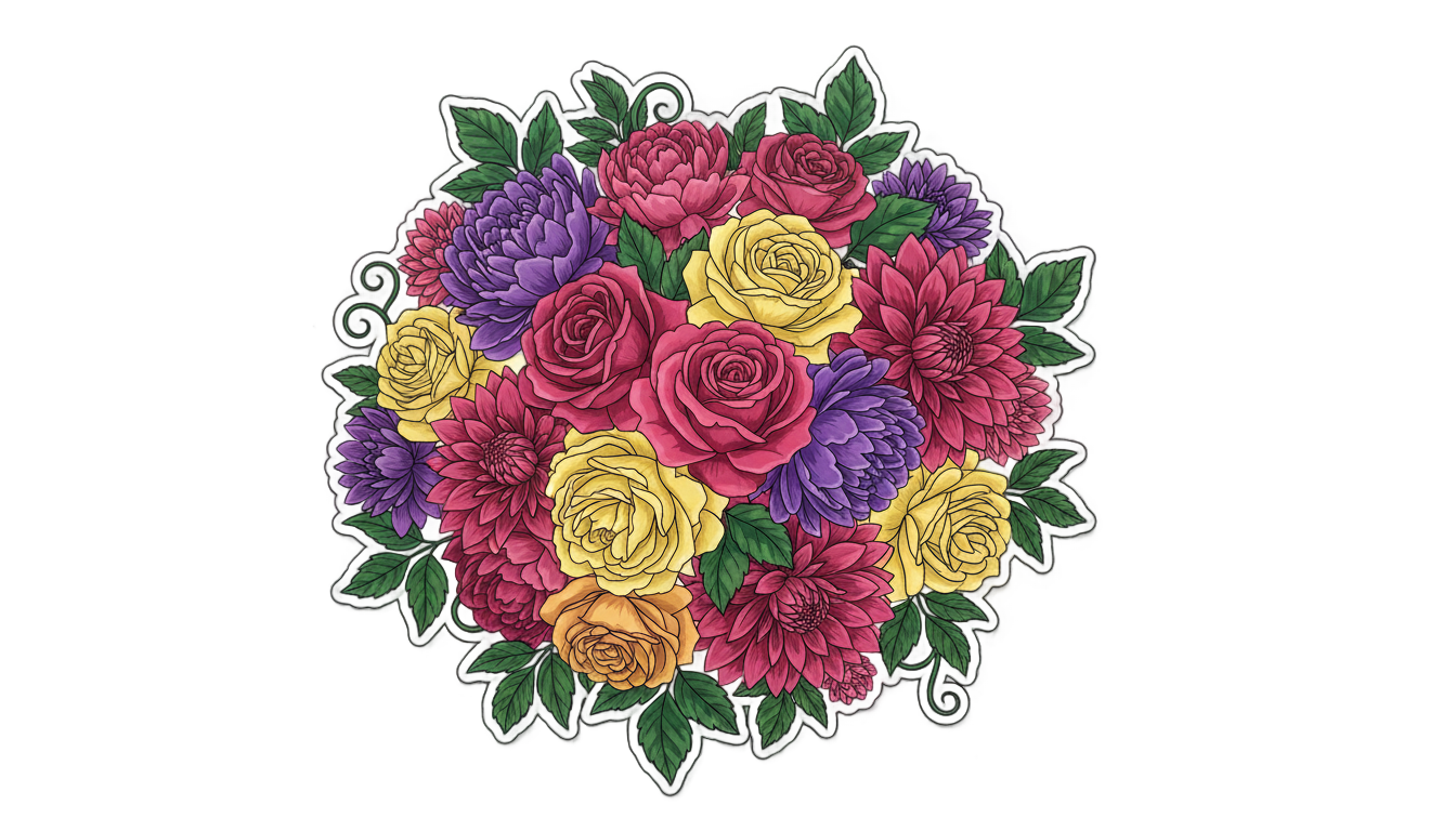 flowers sticker png PNG transparent background