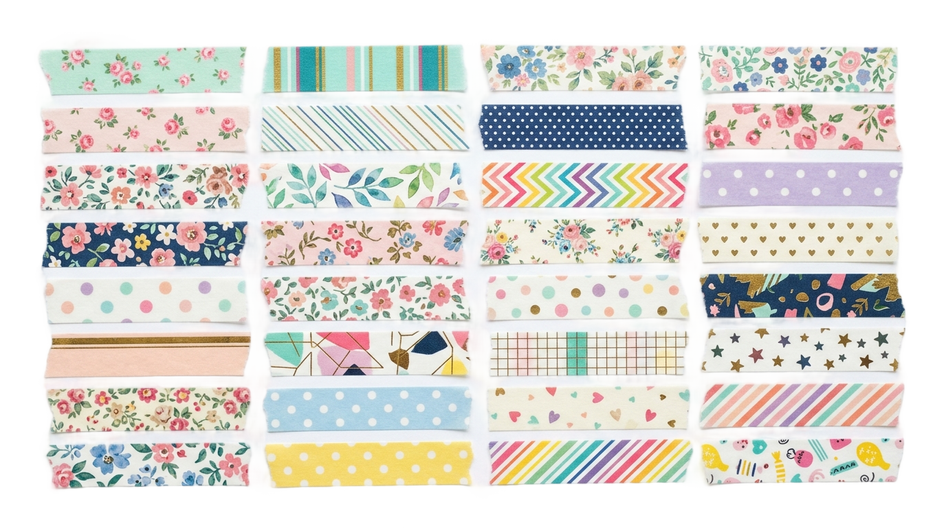 washi tape stickers png PNG transparent background