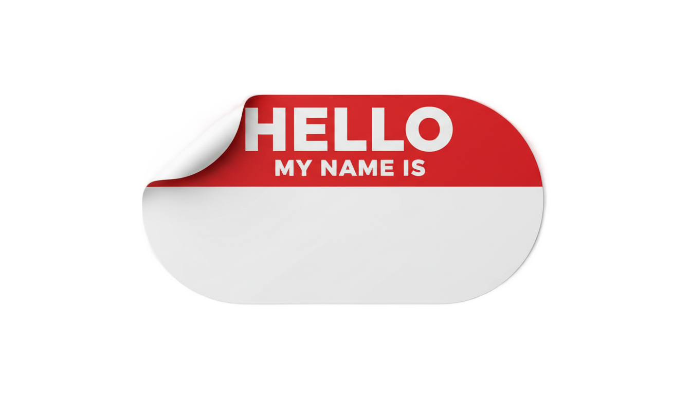 my name is sticker png PNG transparent background